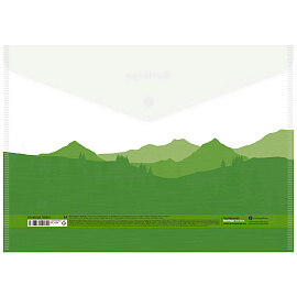 Папка-конверт на кнопке Berlingo "Green Series" А4, 180мкм, с рисунком фото Папка-конверт на кнопке Berlingo "Green Series" А4, 180мкм, с рисунком