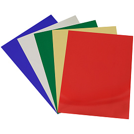 Бумага металлизированная А4, ArtSpace, 5л., 5цв., самоклеющаяся, в папке