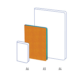 Записная книжка А5 80л., кожзам, Berlingo "Fuze", цветной срез, оранжевый