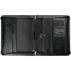 Папка деловая OfficeSpace "Mars" комбинир. кожзам, полиэстер, на молнии, с ручкой