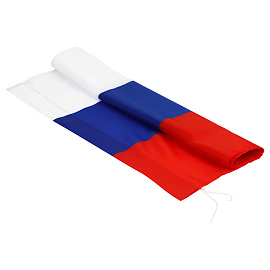 Флаг РФ 90*135см, пакет с европодвесом фото Флаг РФ 90*135см, пакет с европодвесом