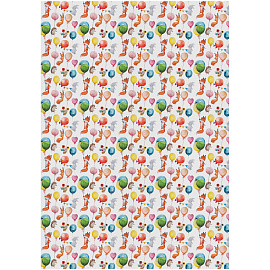 Упаковочная бумага белый крафт 70*100см, MESHU "Счастливое событие", 70г/м2