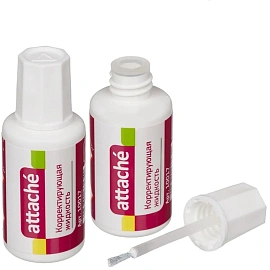 Корректирующая жидкость (штрих) Attache быстросохнущая 20 мл