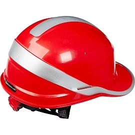 Каска защитная Delta Plus Baseball Diamond V Up красная с храповым механизмом светящаяся (DIAM5UPROFL)