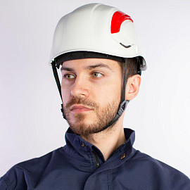 Каска защитная для работ на высоте Delta Plus Granite Wind белая с храповым механизмом (GRAWIBCFL)