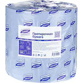 Бумага протирочная в рулоне Luscan Professional W1 1000 листов 24x36 см голубая 2-слойная