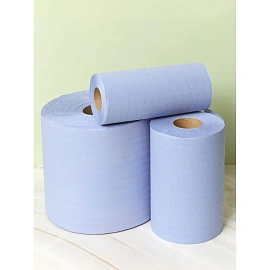 Бумага протирочная в рулоне Luscan Professional W1 1000 листов 24x36 см голубая 2-слойная