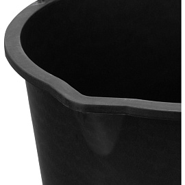 Ведро строительное Сибртех 20 л пластик чёрное (сливной носик, с мерной шкалой)