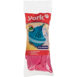 Насадка МОП для верёвочной швабры York Классик микрофибра 28x28 см фото Насадка МОП для верёвочной швабры York Классик микрофибра 28x28 см