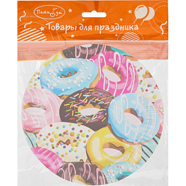 Набор тарелок одноразовых Патибум Пончики 18 см (6 штук в упаковке) фото Набор тарелок одноразовых Патибум Пончики 18 см (6 штук в упаковке)