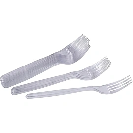 Вилка одноразовая Комус Бюджет прозрачная 180 мм (50 штук в упаковке)