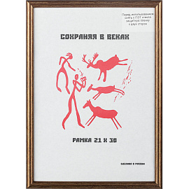 Рамка А4 21x30 см пластиковый багет 14 мм бронзовая