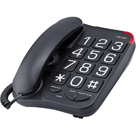 Телефон проводной TeXet TX-201 черный
