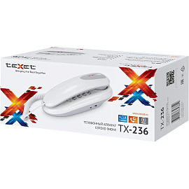 Телефон проводной TeXet TX-236 светло-серый