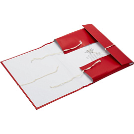 Папка архивная на 4-х завязках Attache А4 30 мм (230x30x310 мм) бумвинил до 300 листов красная складная