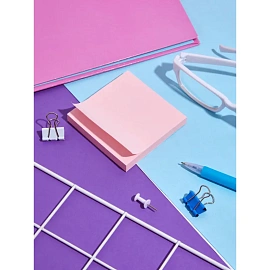 Стикеры Комус 76x76 мм пастельные розовые (1 блок на 100 листов)