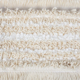 Насадка МОП для швабры-флаундера (плоской) Luscan Дуэт микрофибра/хлопок 40x11 см белая/бежевая