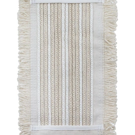 Насадка МОП для швабры-флаундера (плоской) Luscan Дуэт микрофибра/хлопок 40x11 см белая/бежевая