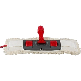 Насадка МОП для швабры-флаундера (плоской) Luscan Дуэт микрофибра/хлопок 40x11 см белая/бежевая