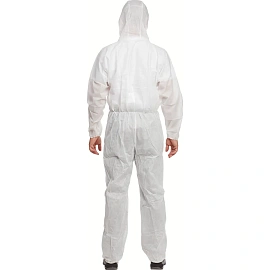 Комбинезон одноразовый с капюшоном Delta Plus DT215 белый 50 г/кв.м (размер 48-50, L, DT215GT)