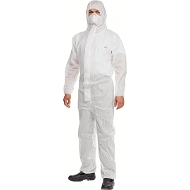 Комбинезон одноразовый с капюшоном Delta Plus DT215 белый 50 г/кв.м (размер 52-54, XL, DT215XG)