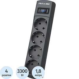 Сетевой фильтр ZIS Pilot m MAX на 4 розетки 1,8 метра
