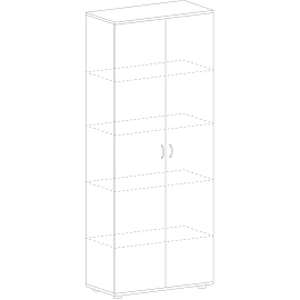 Шкаф для документов Imago (орех, 770х365х1975 мм)