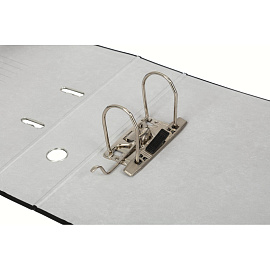 Папка-регистратор Комус Экономи 80 мм чёрная бумвинил/бумага с защитным уголком