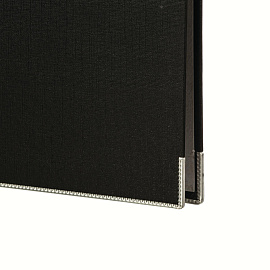 Папка-регистратор Комус Экономи 80 мм чёрная бумвинил/бумага с защитным уголком