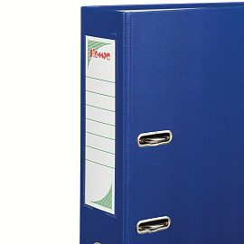 Папка-регистратор Комус Экономи 80 мм синяя бумвинил/бумага с защитным уголком