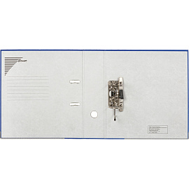 Папка-регистратор Комус Экономи 80 мм синяя бумвинил/бумага с защитным уголком