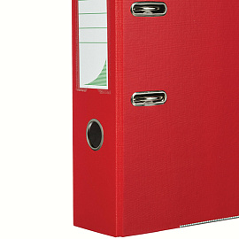 Папка-регистратор Комус Экономи 80 мм красная бумвинил/бумага