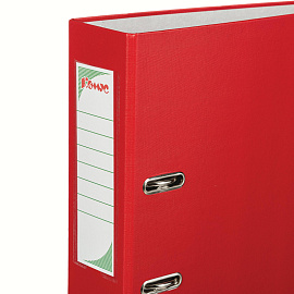 Папка-регистратор Комус Экономи 80 мм красная бумвинил/бумага