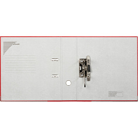 Папка-регистратор Комус Экономи 80 мм красная бумвинил/бумага