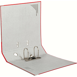 Папка-регистратор Комус Экономи 80 мм красная бумвинил/бумага