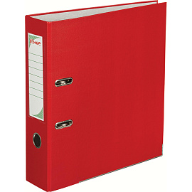 Папка-регистратор Комус Экономи 80 мм красная бумвинил/бумага