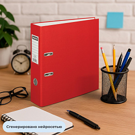 Папка-регистратор Attache Экономи 80 мм красная бумвинил/бумага