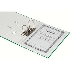 Папка-регистратор Attache Экономи 80 мм зеленая бумвинил/бумага