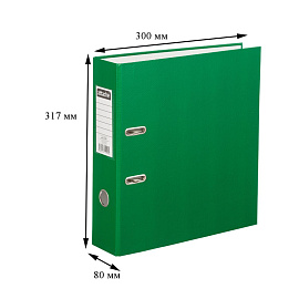 Папка-регистратор Attache Экономи 80 мм зеленая бумвинил/бумага
