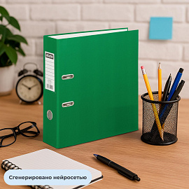 Папка-регистратор Attache Экономи 80 мм зеленая бумвинил/бумага