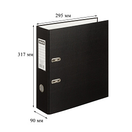 Папка-регистратор Attache Selection Экономи 90 мм чёрная бумвинил/бумага