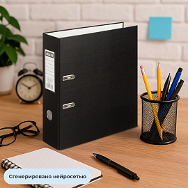 Папка-регистратор Attache Selection Экономи 90 мм чёрная бумвинил/бумага