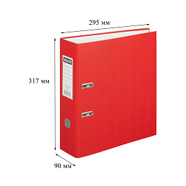 Папка-регистратор Attache Selection Экономи 90 мм красная бумвинил/бумага