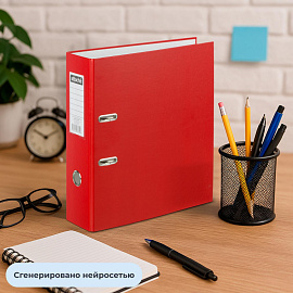 Папка-регистратор Attache Selection Экономи 90 мм красная бумвинил/бумага