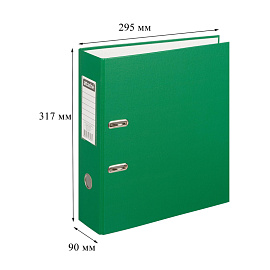 Папка-регистратор Attache Selection Экономи 90 мм зеленая бумвинил/бумага