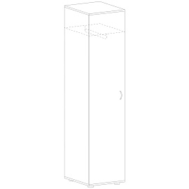 Гардероб Imago ГБ-1 (орех, 550х365х1975 мм)