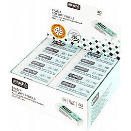 Ластик Attache Selection из синтетического каучука прямоугольный 61x21x11 мм