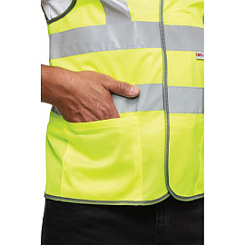 Жилет сигнальный Тип 8Т лимонный с СОП размер M (44-46)