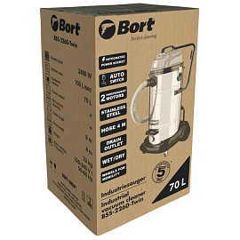 Пылесос строительный Bort BSS-2260-Twin (91272522)
