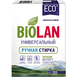 Порошок стиральный для ручной стирки Биолан Эконом эксперт 0.35 кг для цветного для белого и цветного белья